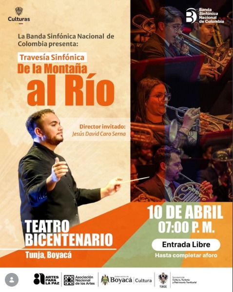 Banda Sinfónica Nacional de Colombia llega a Tunja con un concierto único lleno de emoción y talento.