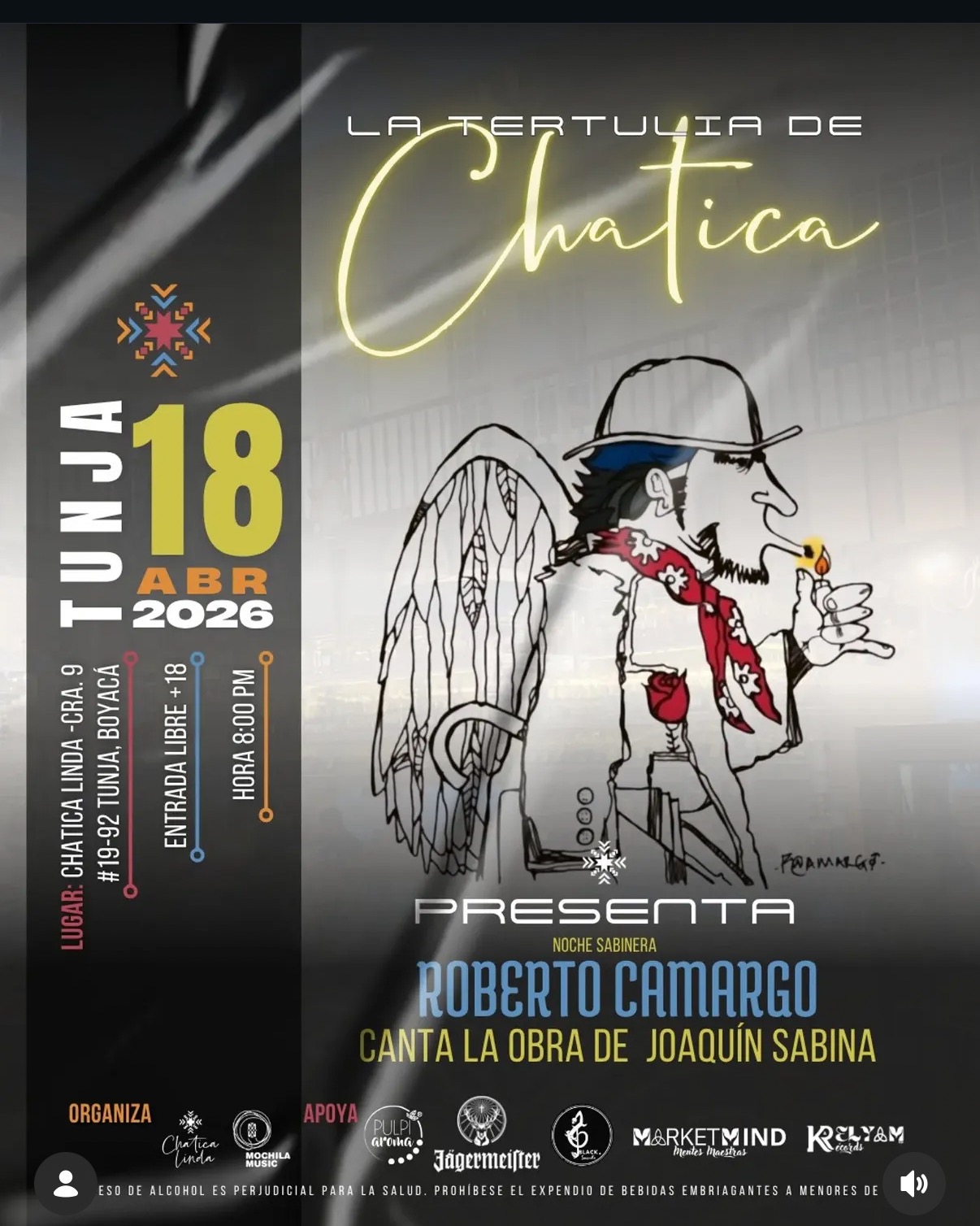 Noche Sabinera: Roberto Camargo canta a Joaquín Sabina