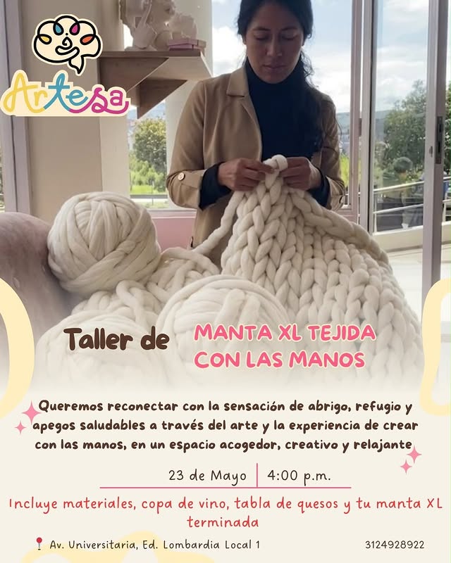 Taller de Manta XL Tejida a Mano